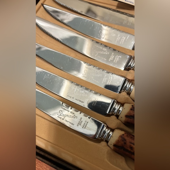 Vintage Glo Hill Canadian made knife set with certificate - Picture 3 of 4